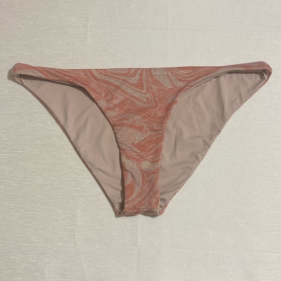 L*SPACE Women's CAMACHO BOTTOM CLASSIC w Metallic Glitters Bikini Bottom Size L - Picture 1 of 5